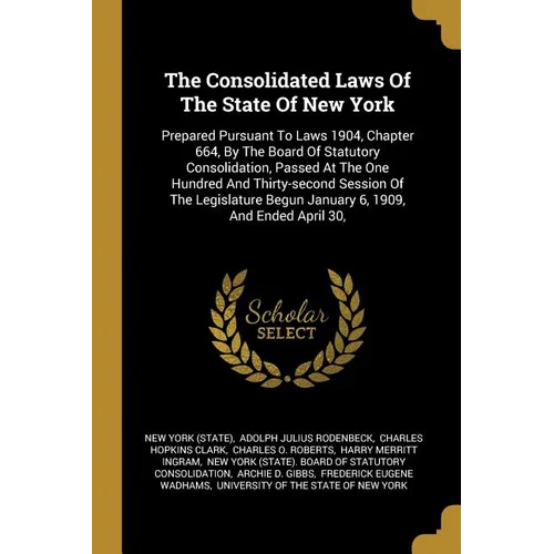 The Consolidated Laws Of The State Of New York: Prepared Pursuant To Laws 1904, Chapter 664, By The Board Of Statutory Consolidation, Passed At The On - Paperback