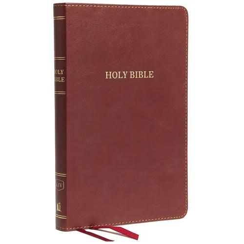 KJV, Thinline Bible, Standard Print, Imitation Leather, Burgundy, Red Letter Edition - Imitation Leather