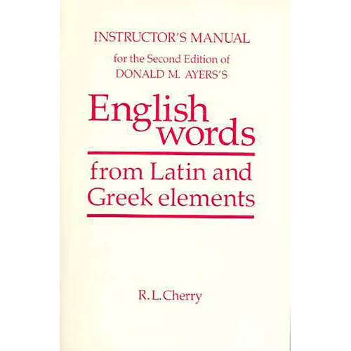 English Words Instructor's Manual