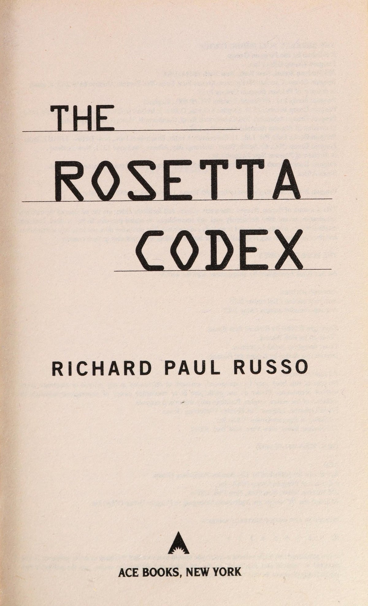The Rosetta Codex