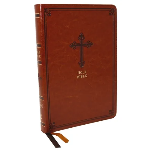 Kjv, Thinline Bible, Large Print, Leathersoft, Brown, Red Letter Edition, Comfort Print - Imitation Leather