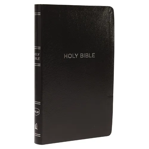 NKJV, Thinline Reference Bible, Leather-Look, Black, Red Letter Edition, Comfort Print - Imitation Leather