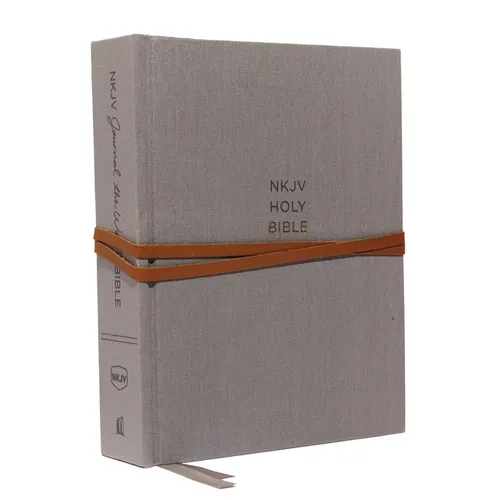 NKJV, Journal the Word Bible, Hardcover, Gray, Red Letter Edition, Comfort Print: Reflect, Journal, or Create Art Next to Your Favorite Verses - Hardcover
