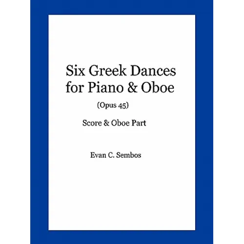 Six Greek Dances for Piano & Oboe (Opus 45) - Paperback