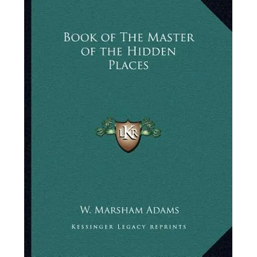 Book of The Master of the Hidden Places - Paperback