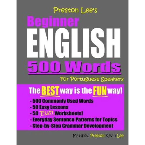 Preston Lee's Beginner English 500 Words For Portuguese Speakers - Paperback