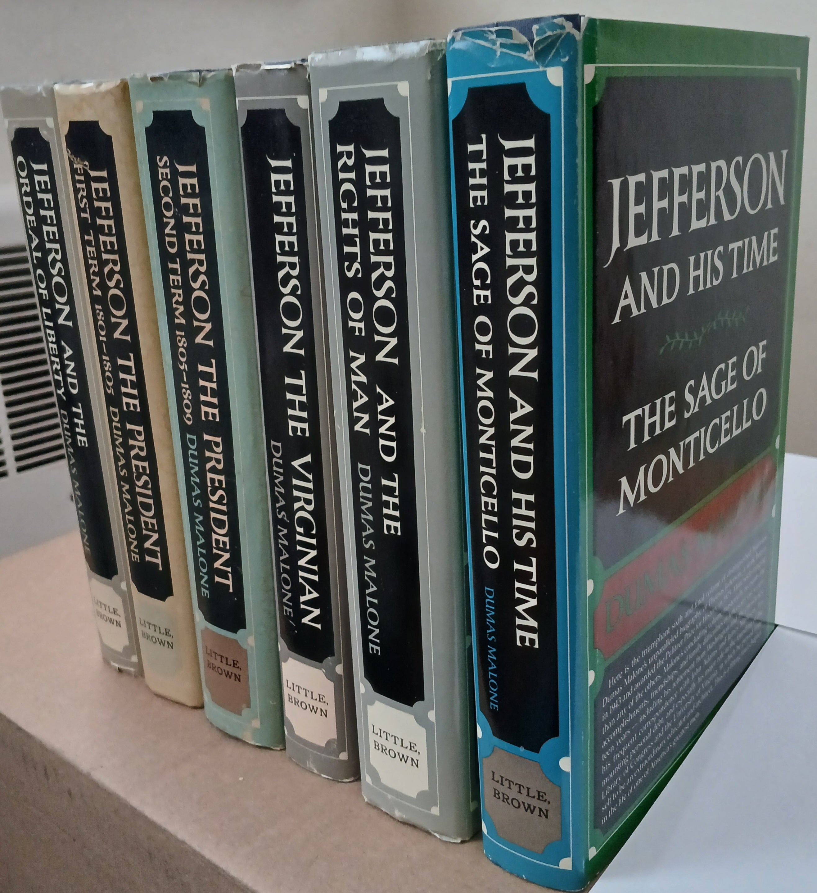 Jefferson and His Time 6 Vols Set by Dumas Malone-Hardcover