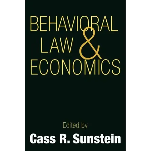 Behavioral Law and Economics - Paperback