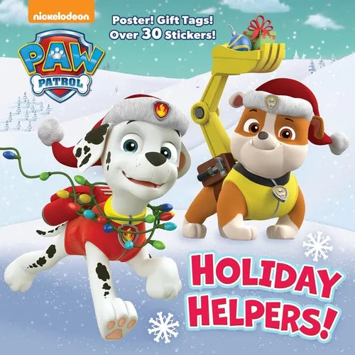Holiday Helpers! (Paw Patrol): A Holiday Book for Kids and Toddlers with Over 30 Stickers - Paperback