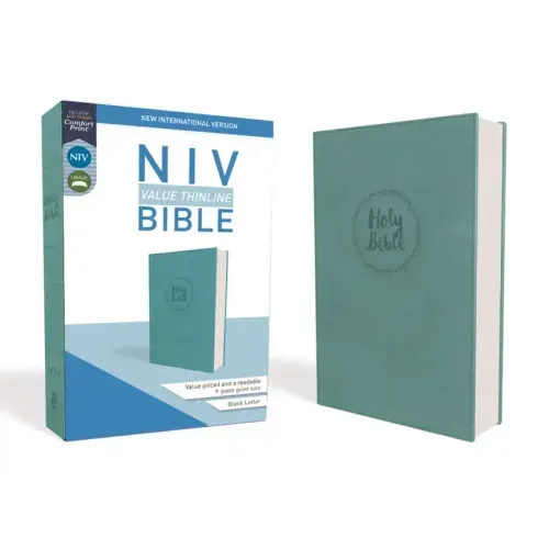 NIV, Value Thinline Bible, Imitation Leather, Blue - Imitation Leather