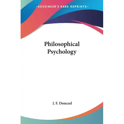 Philosophical Psychology - Paperback
