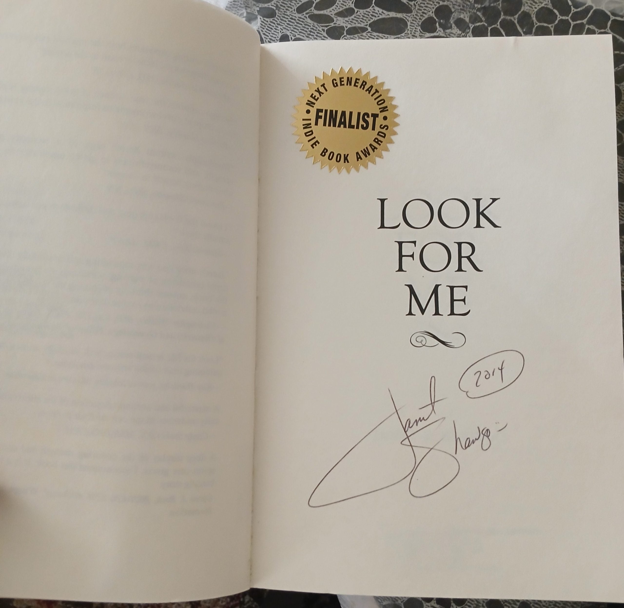 Look for Me by Janet K Shawgo-Paperback-Signed Copy