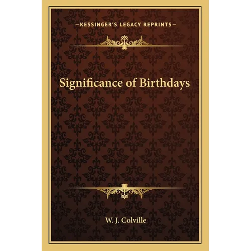 Significance of Birthdays - Paperback