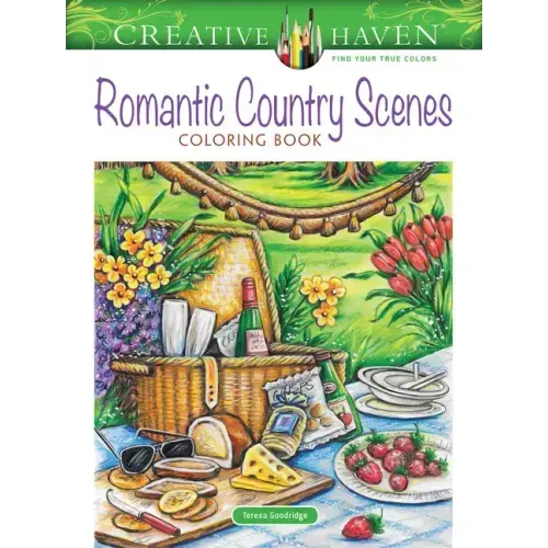 Creative Haven Romantic Country Scenes Coloring Book - Paperback