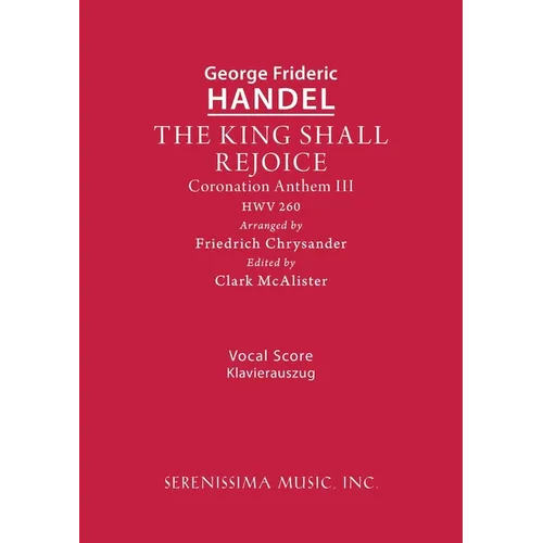 The King Shall Rejoice, HWV 260: Vocal score - Paperback