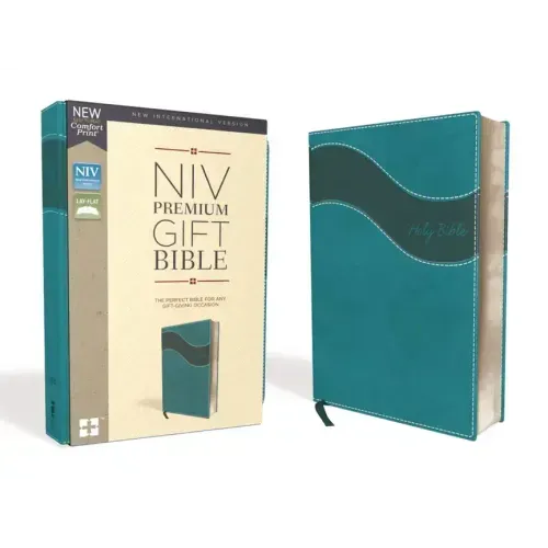 Niv, Premium Gift Bible, Leathersoft, Blue, Red Letter Edition, Indexed, Comfort Print - Imitation Leather