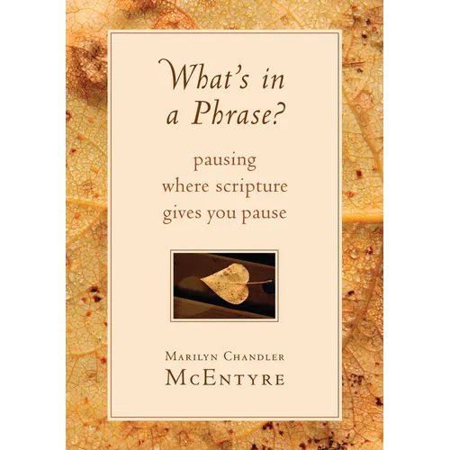 What's in a Phrase?: Pausing Where Scripture Gives You Pause - Paperback