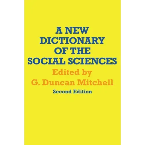 A New Dictionary of the Social Sciences - Paperback
