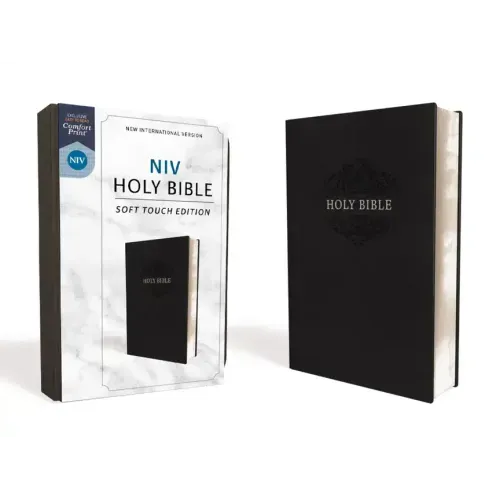 NIV, Holy Bible, Soft Touch Edition, Imitation Leather, Black, Comfort Print - Imitation Leather
