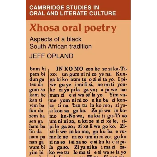 Xhosa Oral Poetry - Paperback