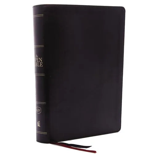 The Kjv, Open Bible, Leathersoft, Black, Red Letter Edition, Comfort Print: Complete Reference System - Imitation Leather