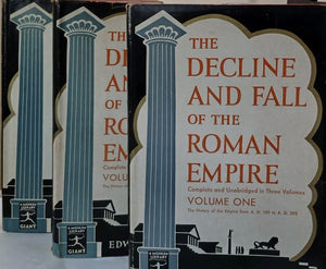 The Decline & Fall of the Roman Empire by Edward Gibbon-Hardcover- 3 Vols set. Modern Library Giant.
