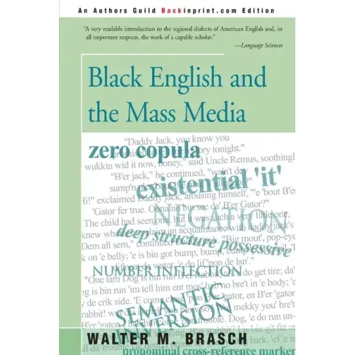 Black English and the Mass Media - Paperback