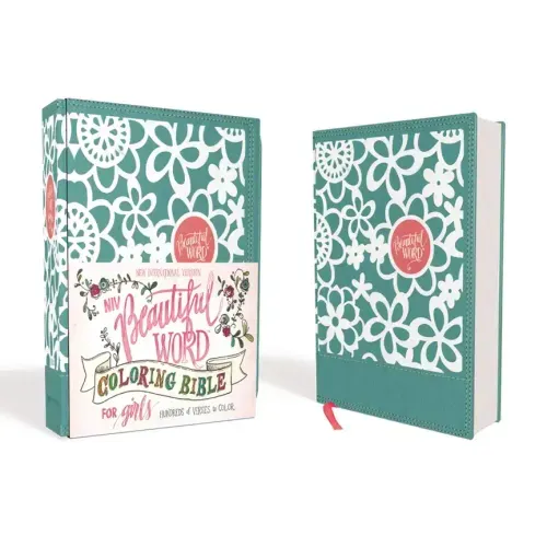 Niv, Beautiful Word Coloring Bible for Girls, Leathersoft Over Board, Teal: Hundreds of Verses to Color - Hardcover