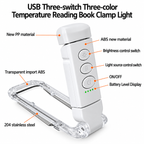 Reading Light for Bed: USB Rechargeable LED Mini Book Reading Light Dimmable Night Lights Clip Portable
