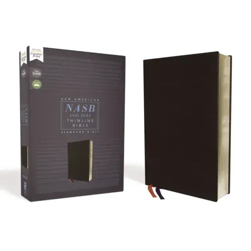 Nasb, Thinline Bible, Bonded Leather, Black, Red Letter Edition, 1995 Text, Comfort Print - Bonded Leather