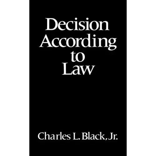 Decision According to Law - Paperback