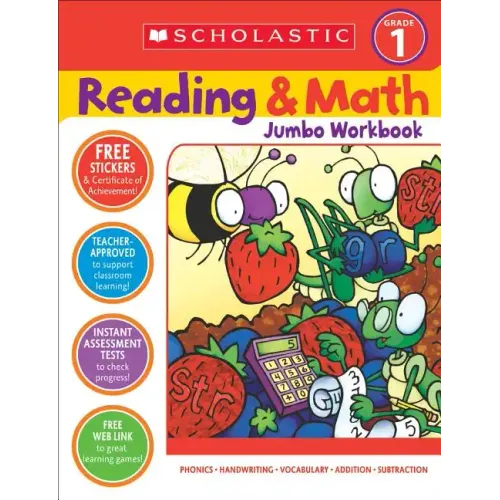 Reading & Math Jumbo Workbook: Grade 1 - Paperback