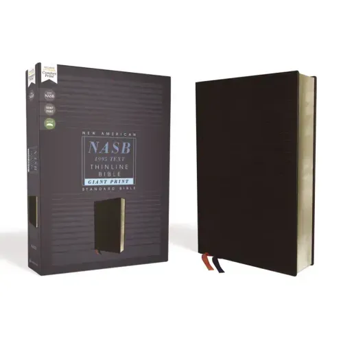 Nasb, Thinline Bible, Giant Print, Bonded Leather, Black, Red Letter Edition, 1995 Text, Comfort Print - Bonded Leather