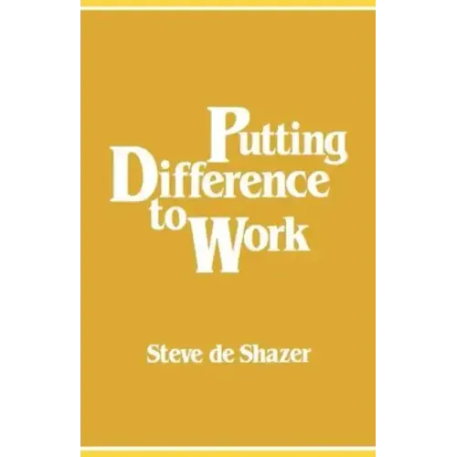 Putting Difference to Work - Paperback