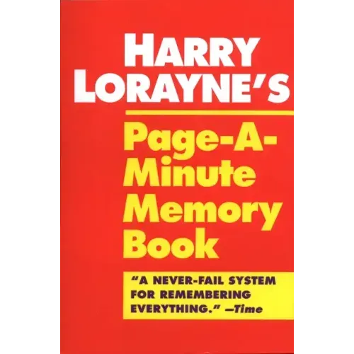 Harry Lorayne's Page-A-Minute Memory Book - Paperback