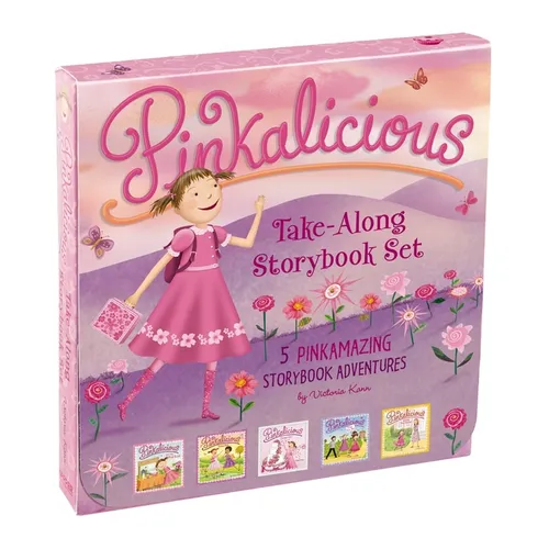 The Pinkalicious Take-Along Storybook Set: Tickled Pink, Pinkalicious and the Pink Drink, Flower Girl, Crazy Hair Day, Pinkalicious and the New Teache - Hardcover