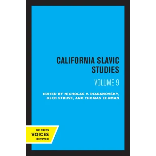 California Slavic Studies, Volume IX - Paperback