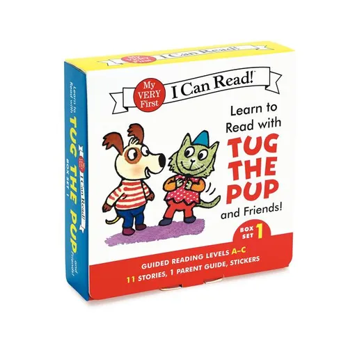 Learn to Read with Tug the Pup and Friends! Box Set 1: A Box of 11 Stories, 1 Parent Guide, and Reward Stickers for Beginning Readers; Reading Level A - Paperback