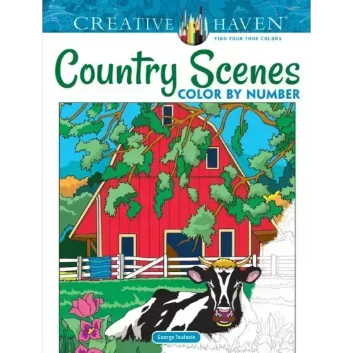 Creative Haven Country Scenes Color by Number Coloring Book - Paperback