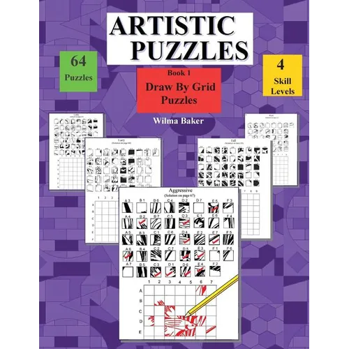Artistic Puzzles: Draw By Grid - Paperback