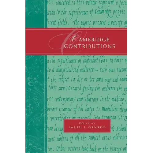 Cambridge Contributions - Paperback