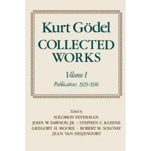 Collected Works: Volume I: Publications 1929-1936 - Paperback