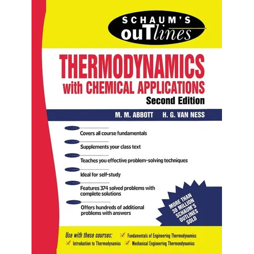 Schaum's Outline of Thermodynamics with Chemical Applications - Paperback