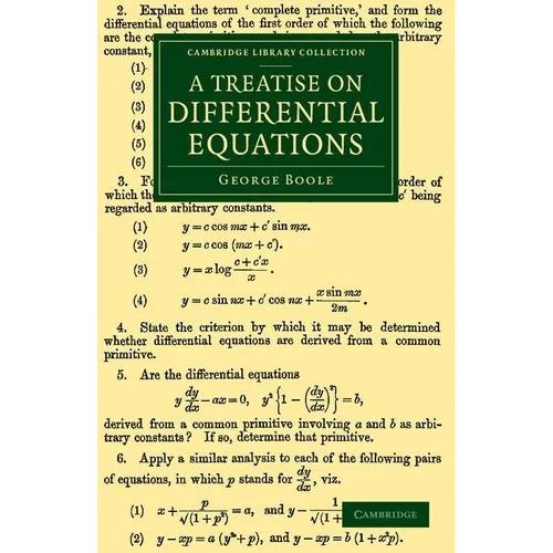 A Treatise on Differential Equations - Paperback