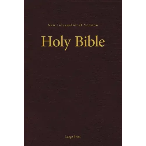 NIV, Pew and Worship Bible, Large Print, Hardcover, Burgundy - Hardcover