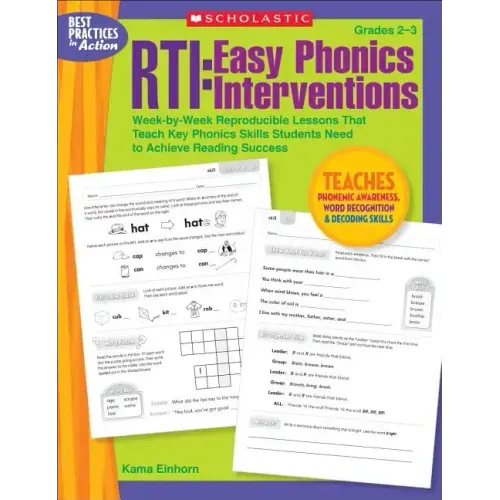 Rti: Easy Phonics Interventions: Week-By-Week Reproducible Lessons That Teach Key Phonics Skills Students Need to Achieve Reading Success - Paperback