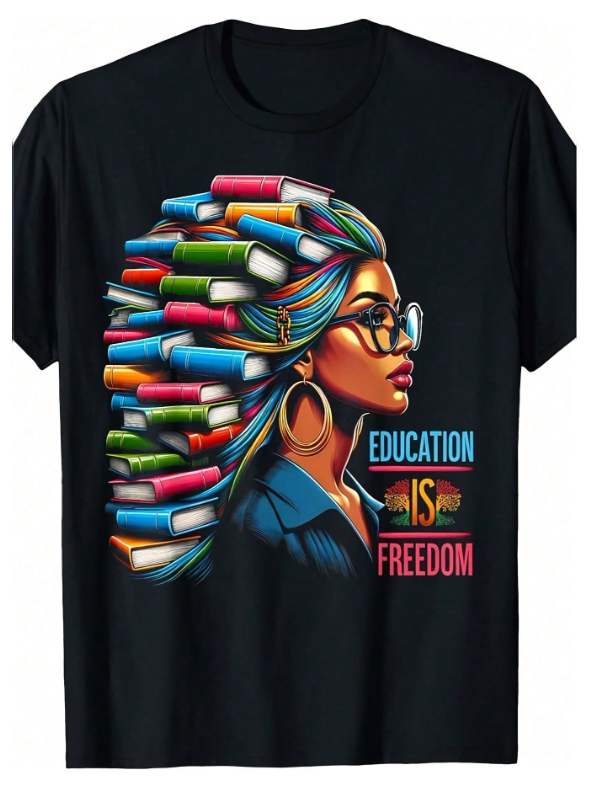Education is Freedom Women T-Shirt - Black