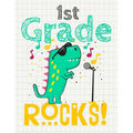 1st Grade Rocks!: Funny Back To School notebook, Gift For Girls and Boys,109 College Ruled Line Paper, Cute School Notebook, School Composition Notebo