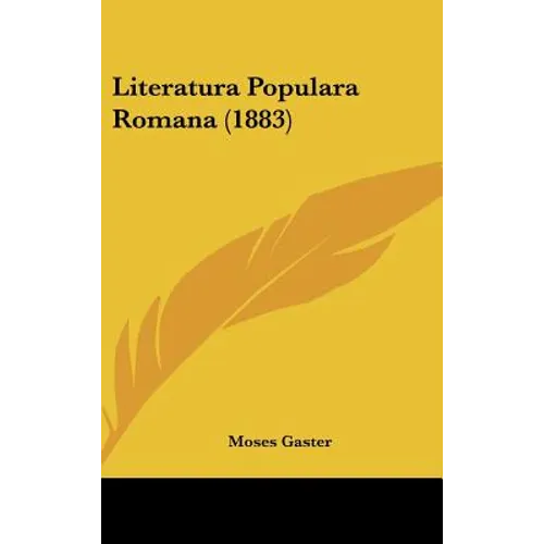 Literatura Populara Romana (1883) - Hardcover