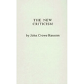 The New Criticism